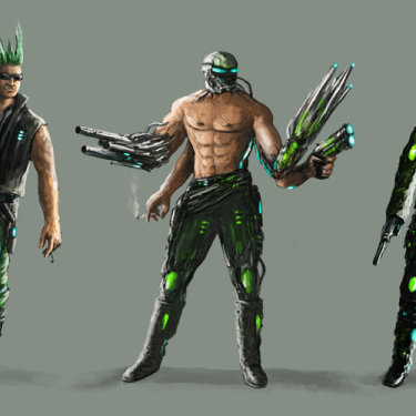 Sci-Fi Gangster Rough Concepts